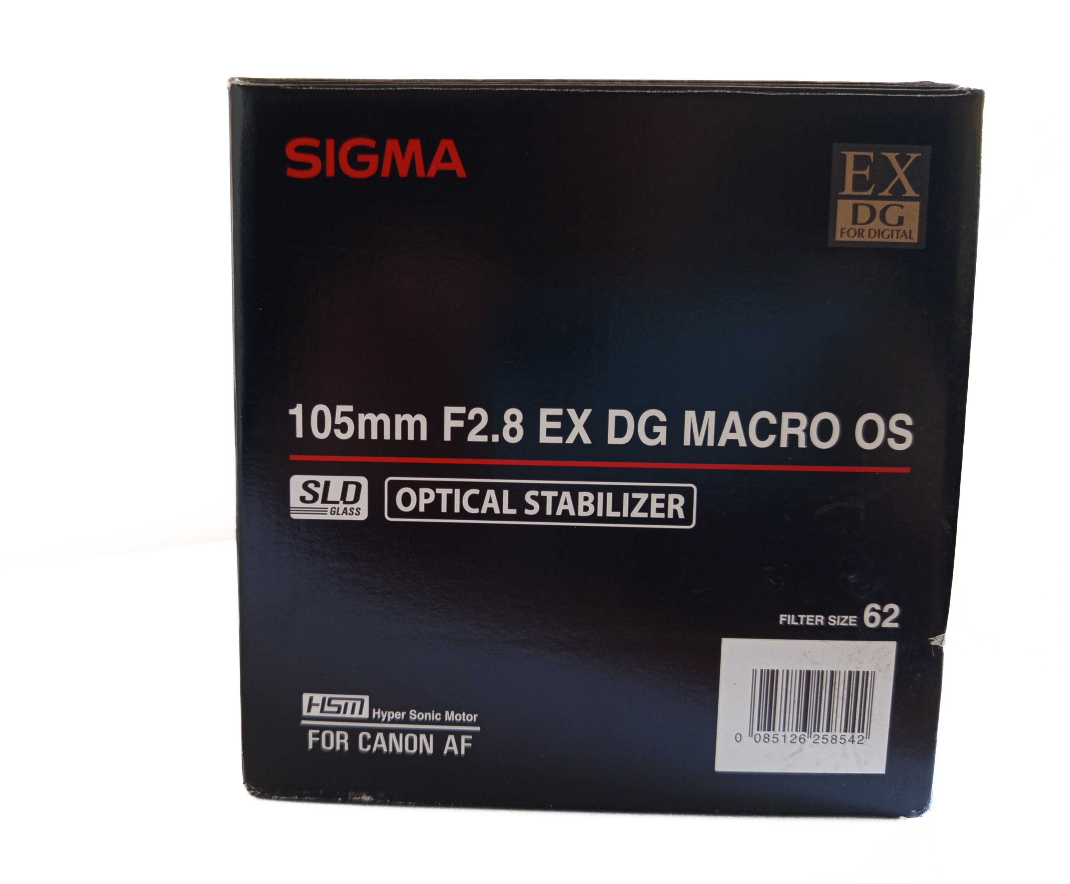 Обектив за фотоапарат Lens Sigma 105mm f / 2.8 EX DG OS HSM Macro