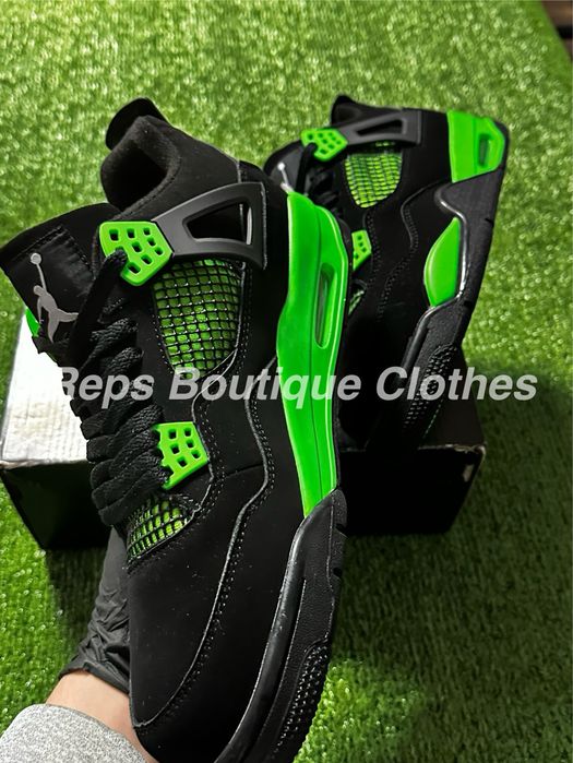 Air Jordan Retro 4 Green Thunder Calitate Premium
