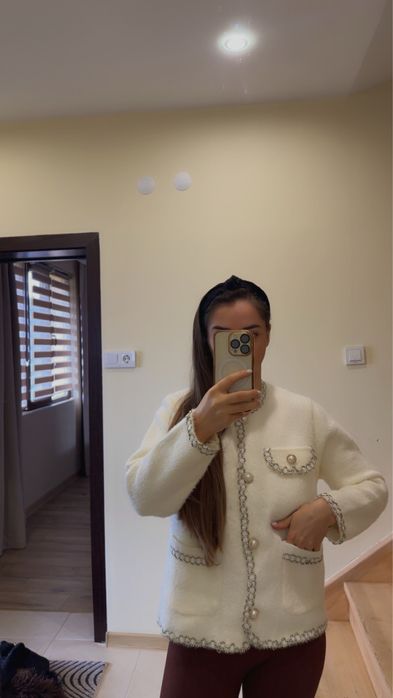 Дамска жилетка Пух