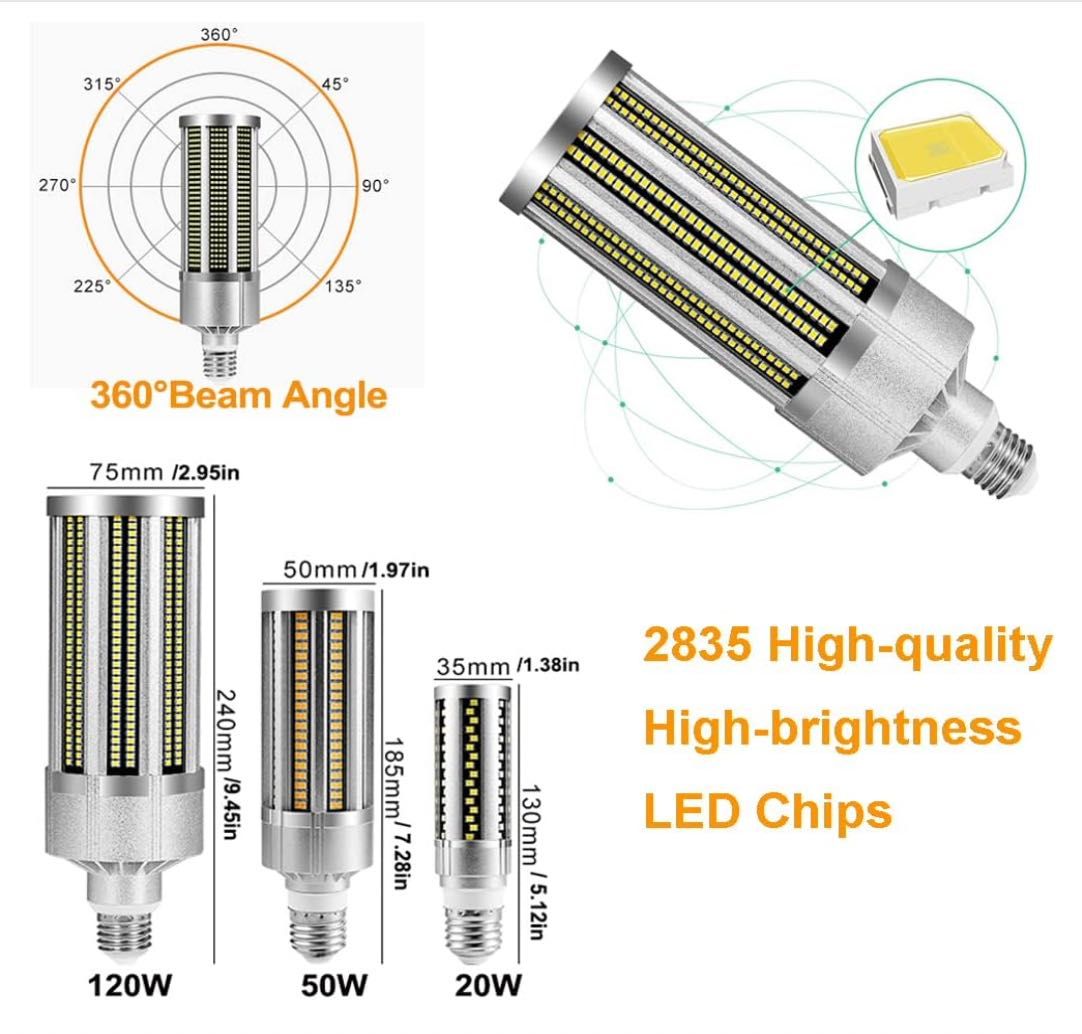 LED Ултра-Ярка E27/E39/E40 Лампа за Таванно Осветление, 6000 лм 50W
