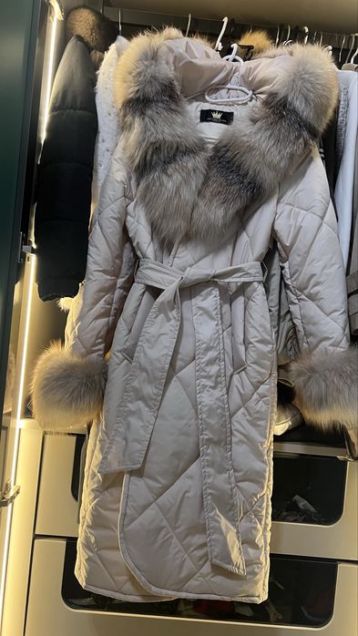 Geaca cu blana naturala de vulpe