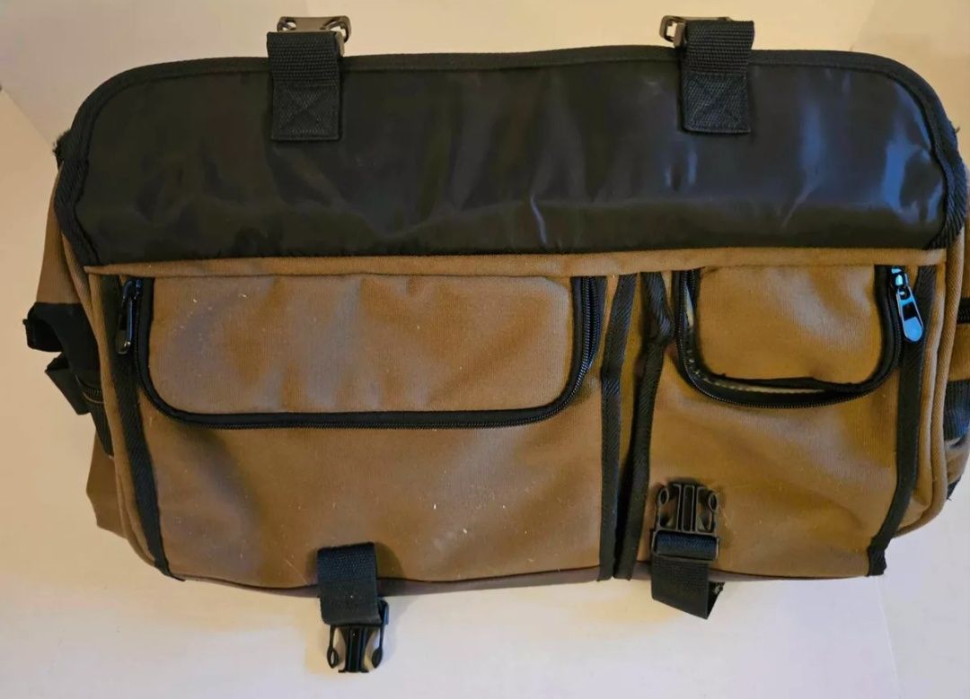Чанта за пътна помощ Samsonite Black Canyon II - зелено платно и кожа