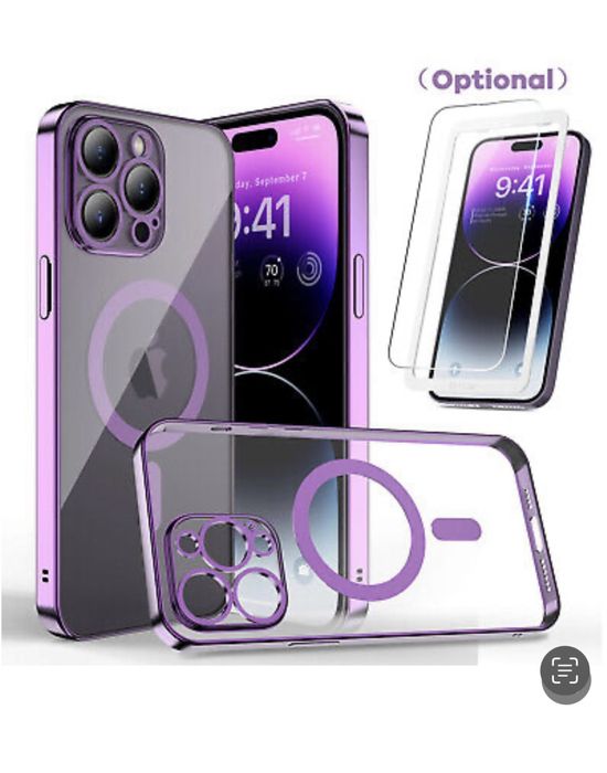 Iphone 14/15/16/PRO/17/MAX/PLUS Husa Electro Wireles si Folie Sticla
