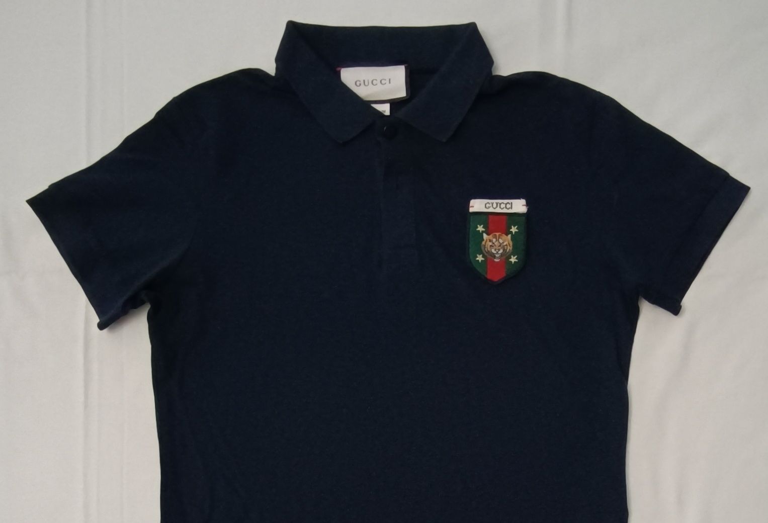 Gucci Polo Shirt поло тениска M Гучи памучна фланелка