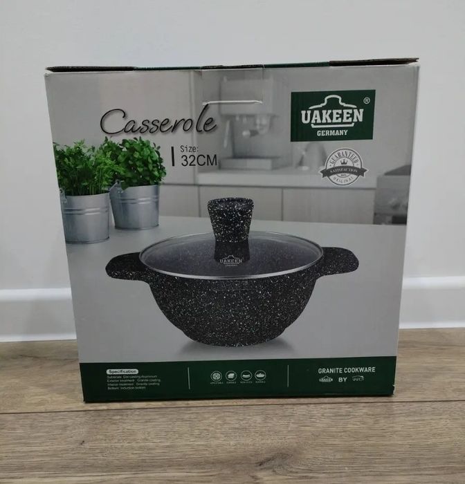 Кастрюля UAKEEN Germany 32 см — новая, в коробке