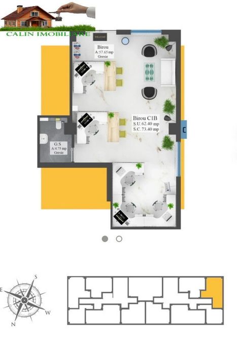 De Vanzare Spatiu Comercial Rate Dezvoltator 62,4 Mp Frumoasa