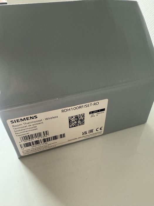 Termostat Wireless Siemens RDH100RF pentru centrala termica, nou