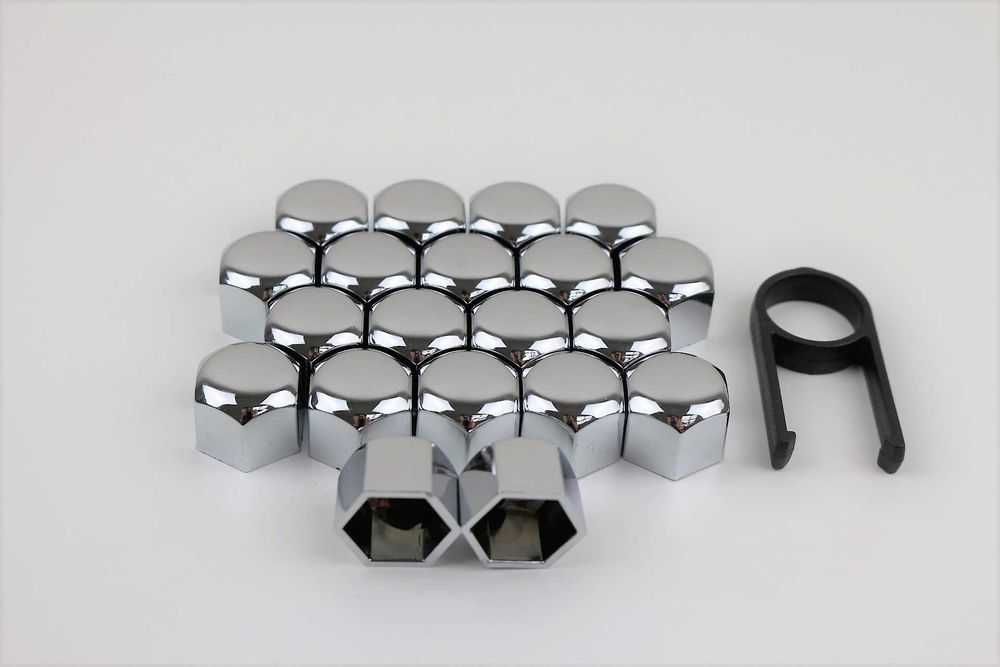 Хром / черни / силиконови капачки капачета за болтове на джанти 17мм