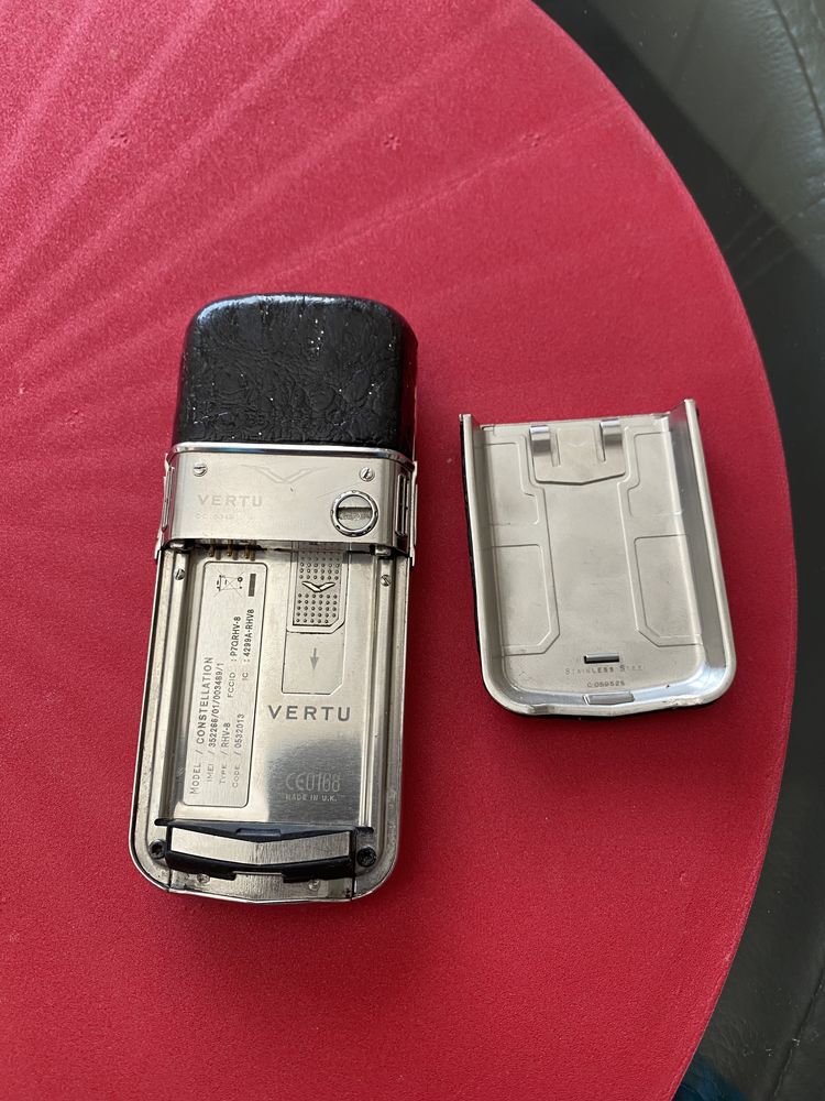 Vertu Constelation piele neagra reptila,original 100suta