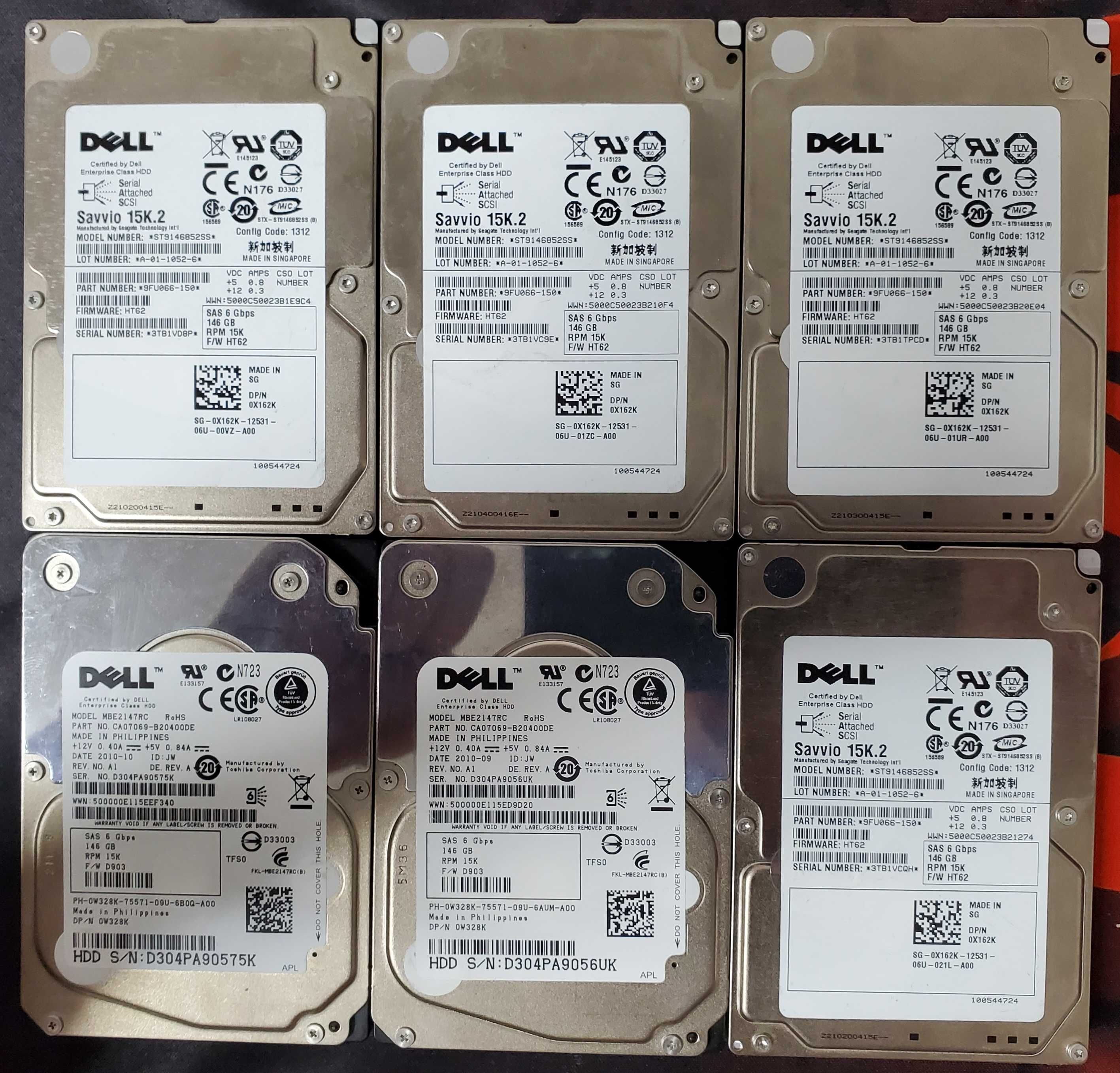 DELL Savvio 15K.2 146GB 6Gbps 2.5 inch SAS Hard Drive