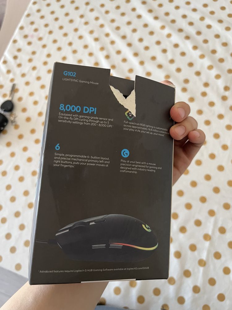 Мышь Logitech G102 Lightsync черный