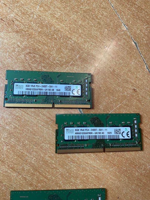 Sodimm  8 Gb DDR4 Hynix PC4 2400T, PC4 2666V, HMA81GS6AFR8N, garantie