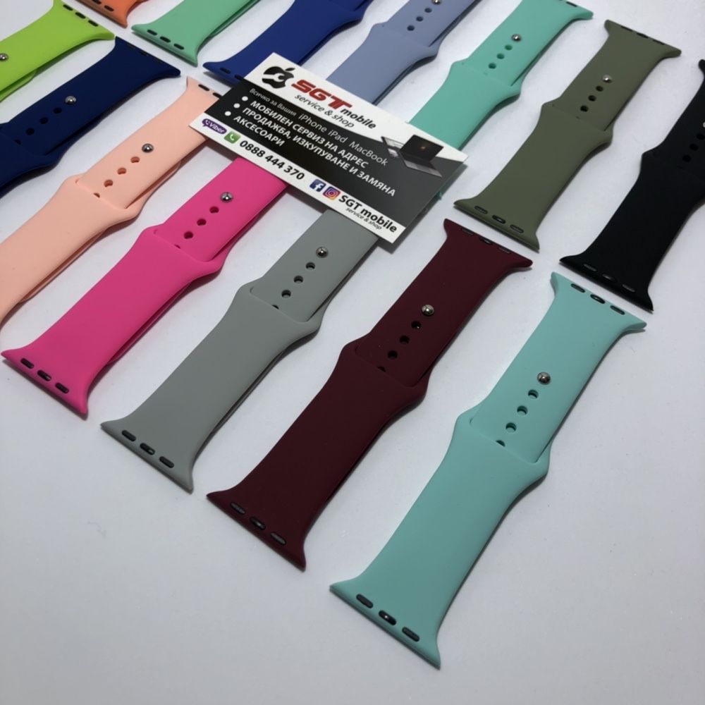 Силиконова каишка Apple Watch 44mm 42mm 40mm 38mm series 6 5 4 SE