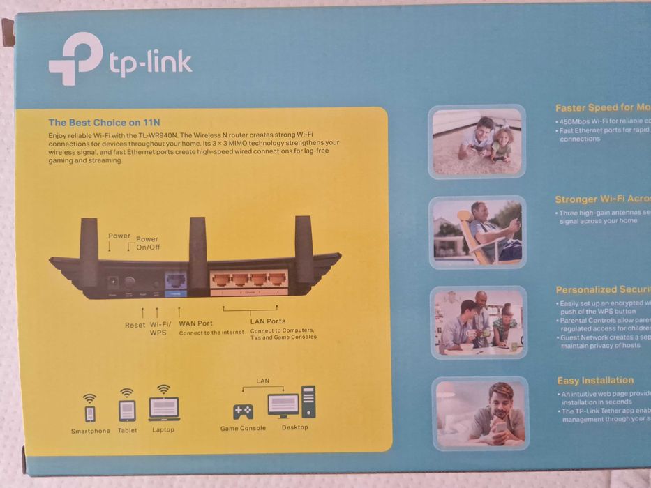 Router TP-Link TL-WR940N 3 antene – stare foarte bună