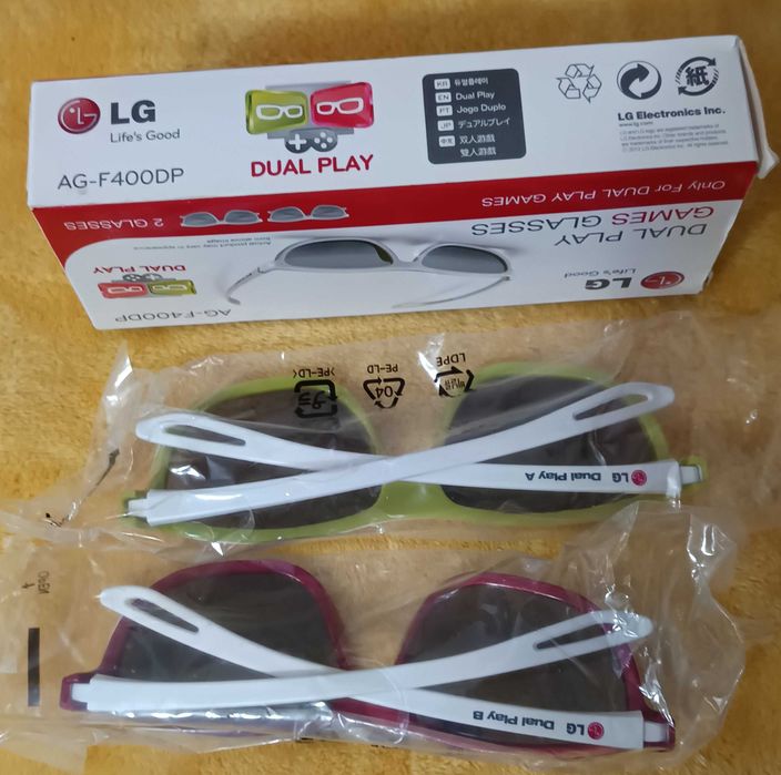 Ochelari polarizati 3D Dual Play LG AG-F400DP noi in cutie TV 3D pasiv