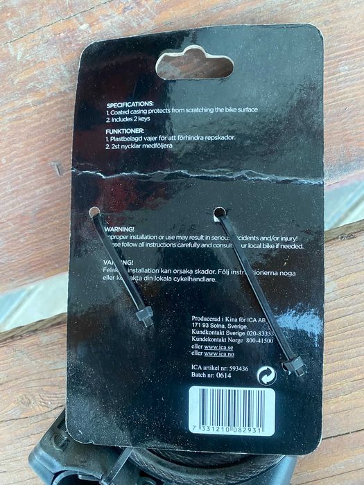 Incuietoare bicicleta cu cheie