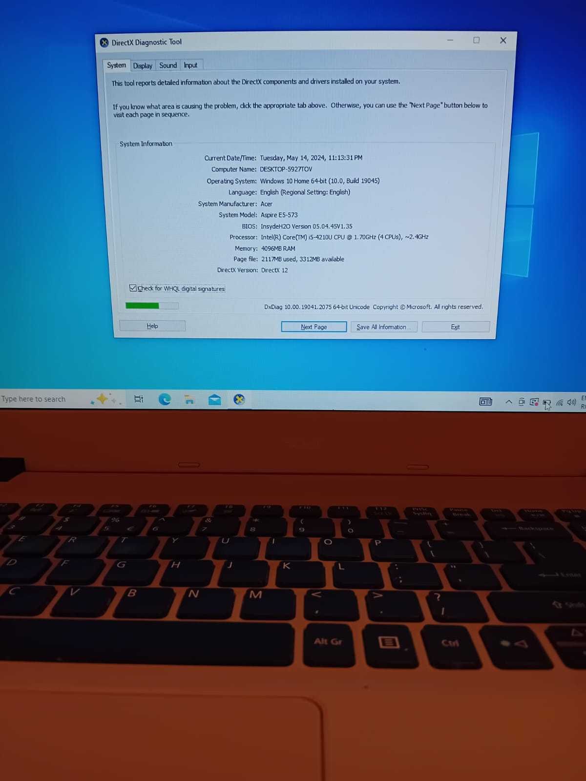 Laptop Acer Aspire E5-573 (Ag18 Tutora b.25798)