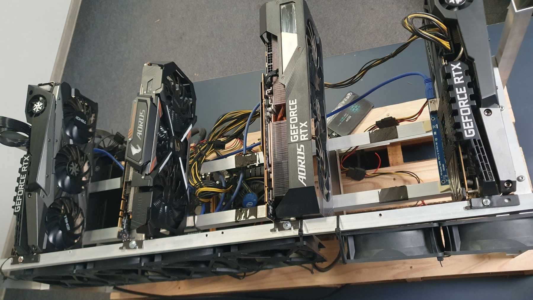Mining Rig с RTX 3090 24GB + 2x RTX 3080 Ti 12GB + GTX 1080 Ti 11GB