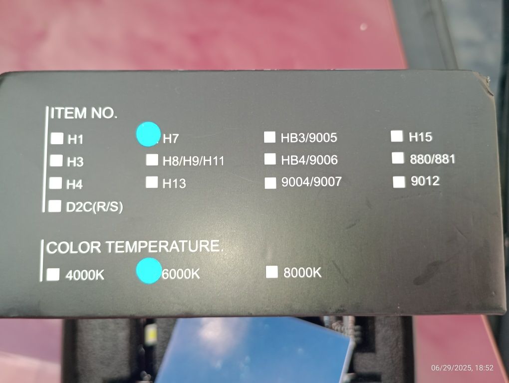Led h7 Bevinsee v55 6000k