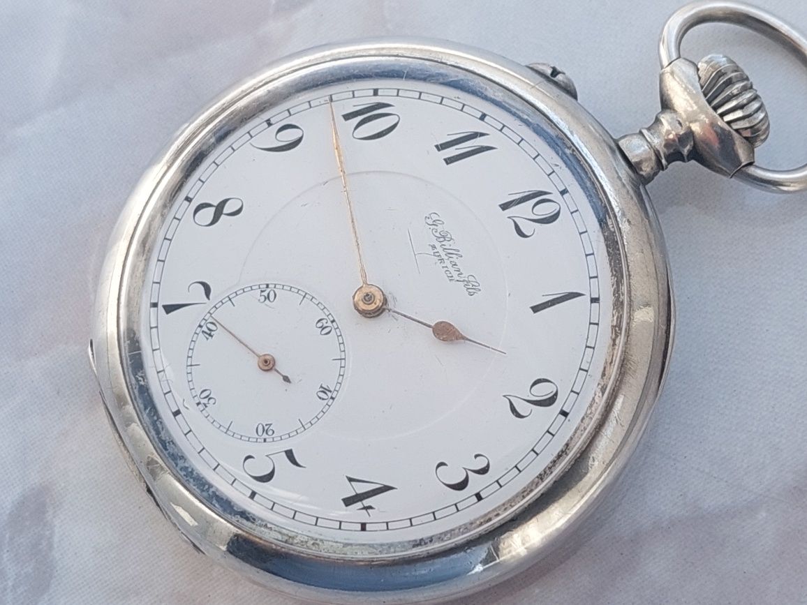 Ceas de buzunar G.Billian& Fils Zurich in carcasa argint, colectie