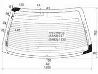 Стекло заднее с обогревом  Nissan Almera