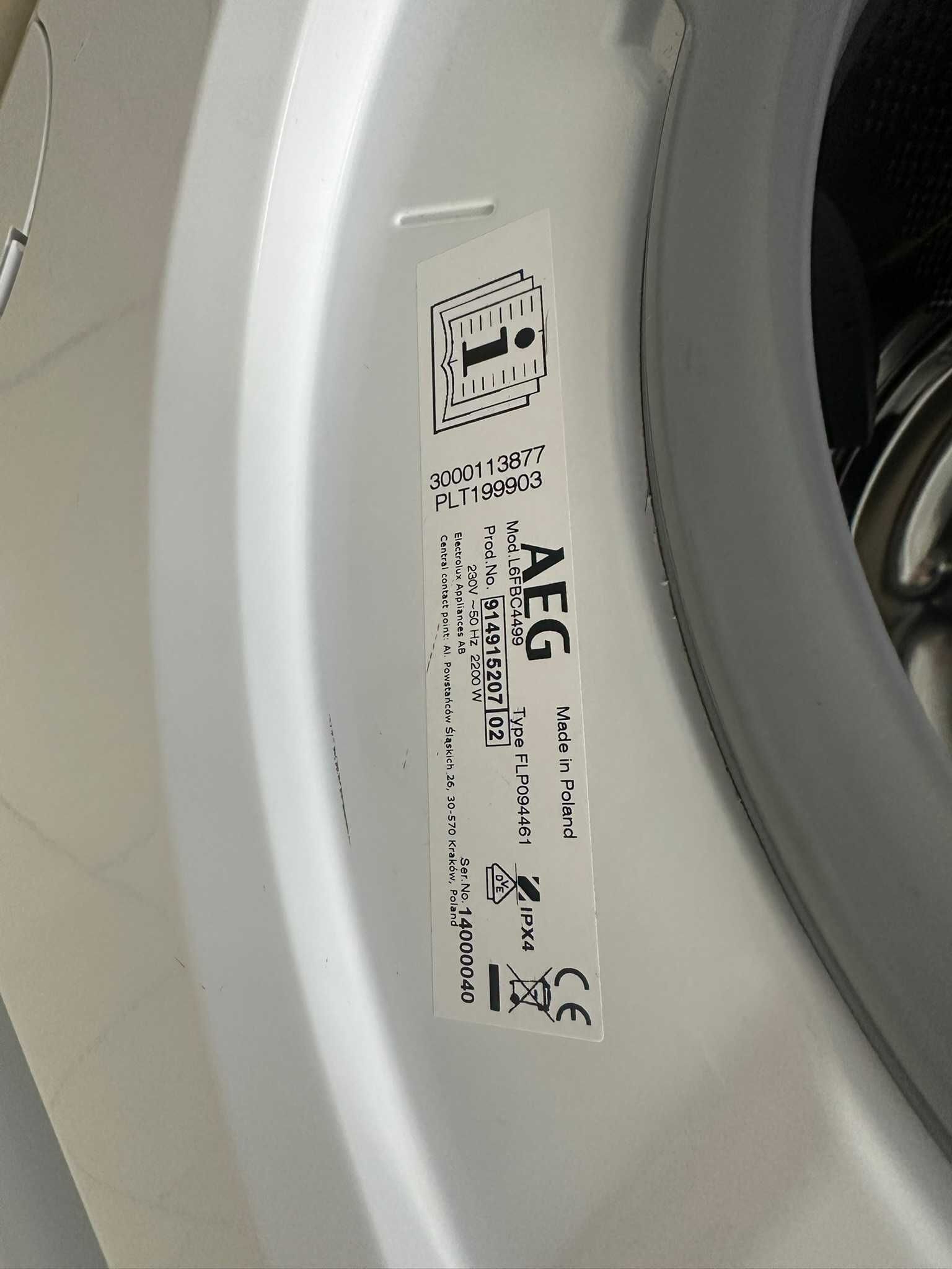 Пералня AEG Serie 6000 9kg.