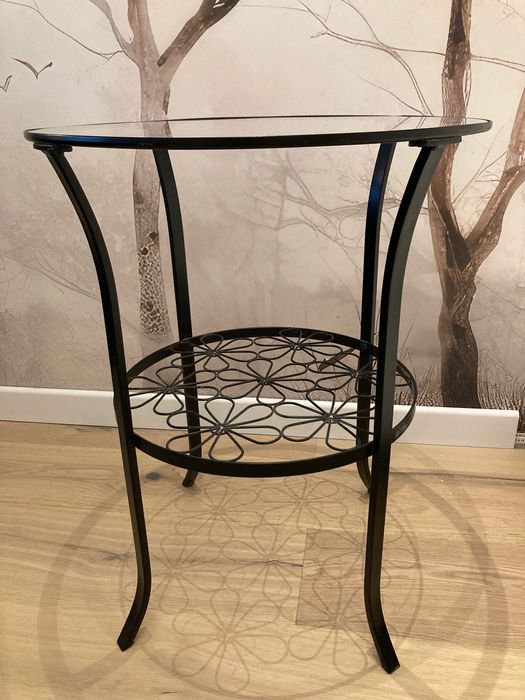 masuta sticla și metal Ikea