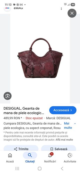 Geanta dama culoare vișinie noua Dior