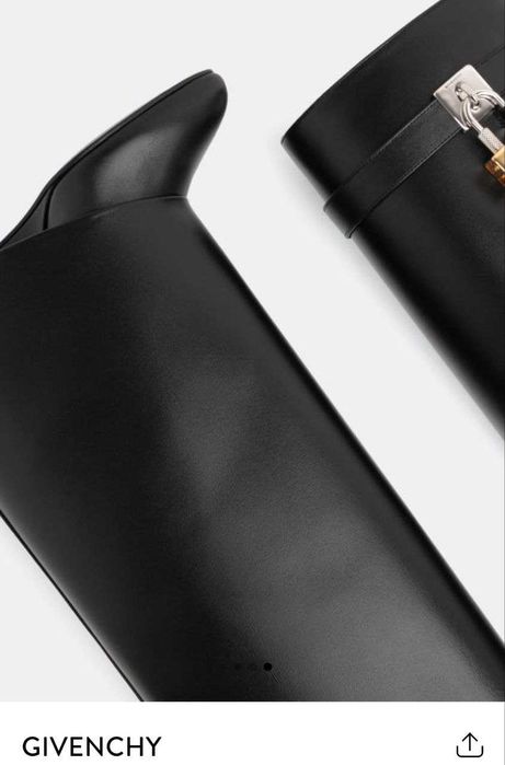 Дамски кожени Ботуши GIVENCHY Shark Lock 100% овча кожа