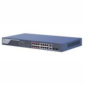 Коммутатор Hikvision DS-3E0318P-E(B)  16 портов PoE + 2 uplink + 2 SFP