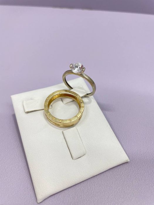 Золотое двойное кольцо / #СР21661