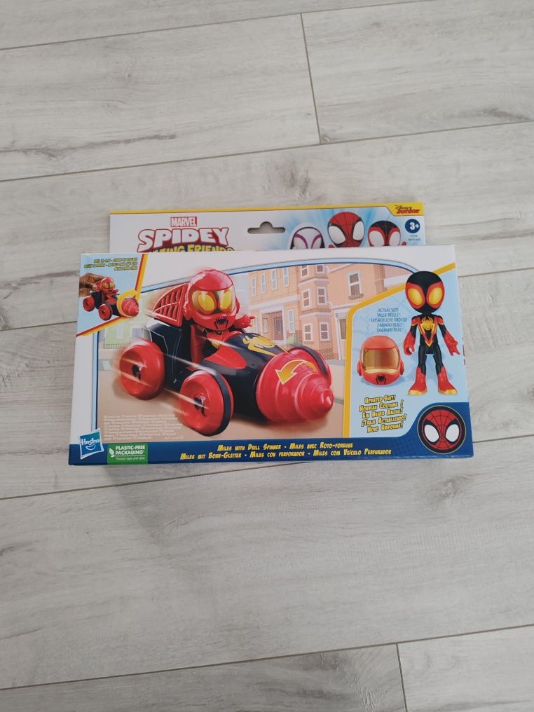Set figurina cu vehicul, Spidey, Miles cu Drill Spinner