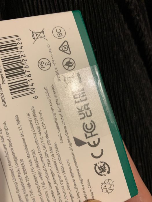 Външна батерия Ugreen 10000mAh