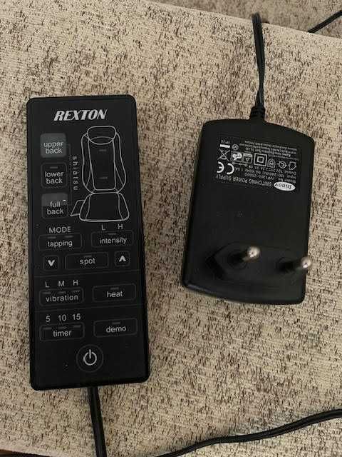 Husa de masaj shiatsu Rexton CF-2508, functie incalzire, telecomanda