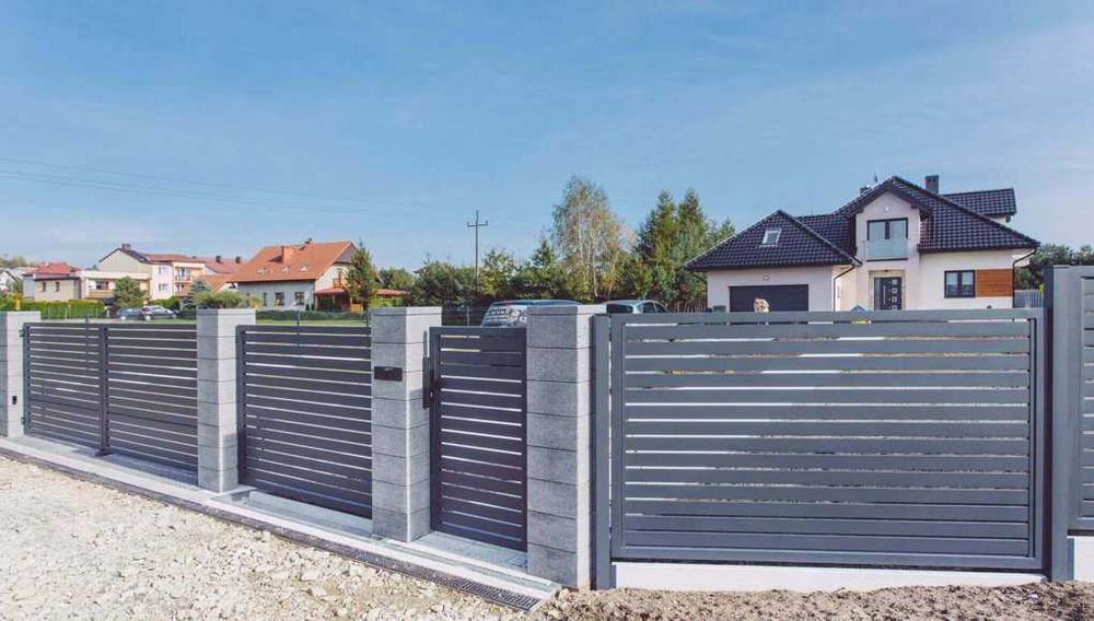 Garduri si porti stil jaluzea, fier forjat, sipca, BCA, plasa, placi