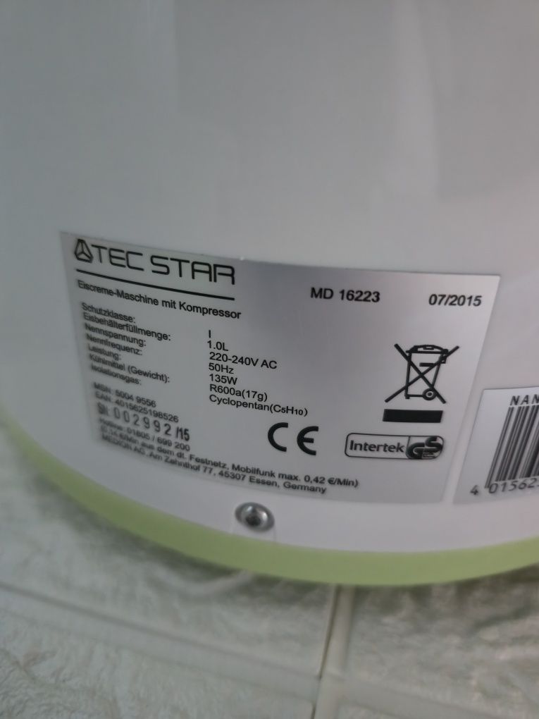 Машина за сладолед Tec Star