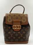 Louis Vuitton Dauphine Monogram Leather Rucksack Backpack Brown 2in1