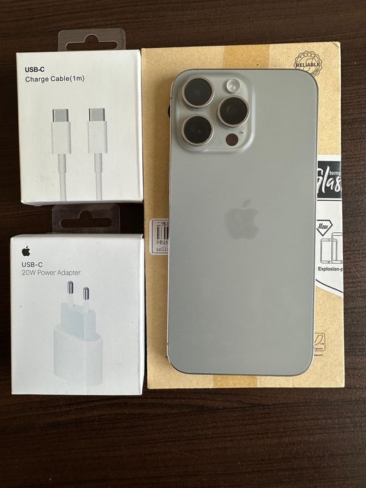 iPhone 15 Pro Max Natural Titan, 512Gb, ca nou