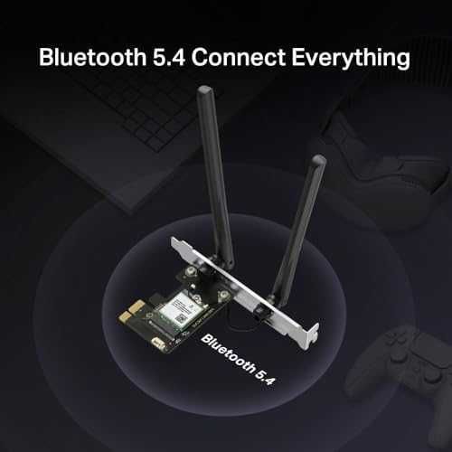 Нов Wi-Fi 6 PCIe адаптер AX1800 + Bluetooth 5.4, широк обхват, MU-MIMO