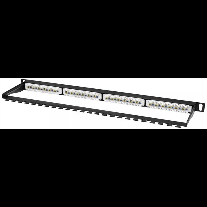 Коммутационная панель Pixietech, 19" 0.5U, 24 порта, cat.6