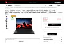 Laptop ThinkPad  L14 Gen 5 - Type 21L6, Ryzen 5 PRO 7535U , NOU