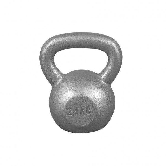 Kettlebell din fier 24 kg Gorilla Sports, gri si negru