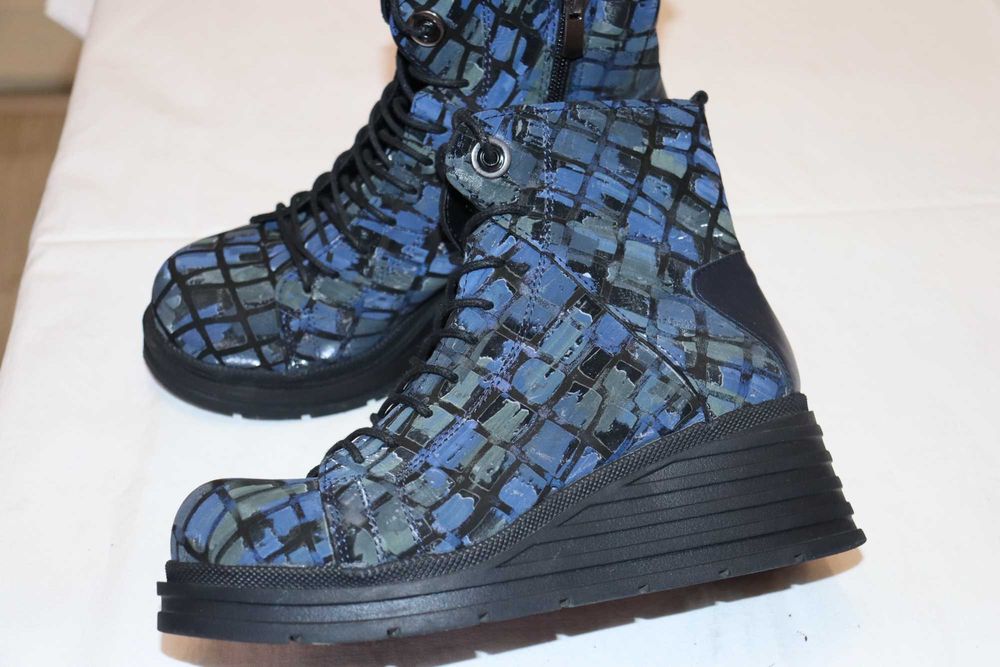 Боти естествена кожа обувани ВЕДНЪЖ