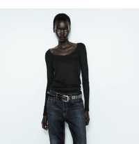 Блуза Zara черно и сиво
