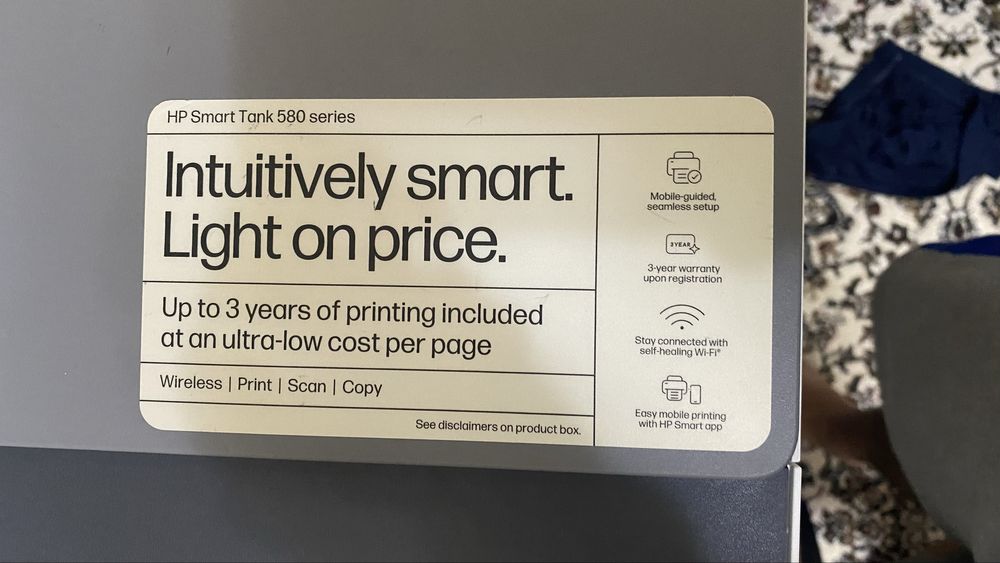 Printer Hp smart tank 580 multi funksanal