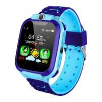 Ceas smartwatch Kingwear Q12 albastru, display 1.44inch TFT cu touch s