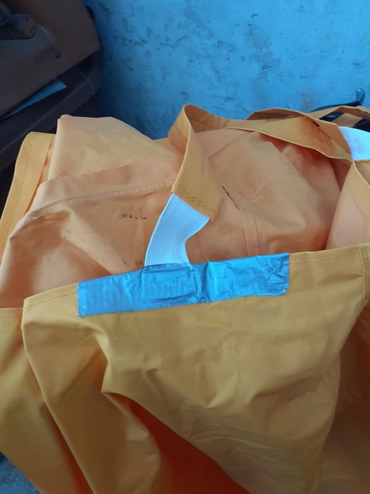 Pantaloni ploaie,pvc,cu pieptar/pescar,outdoor/L/XL