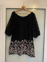 Dorothy Perkins UK, Rochie neagra, noua, dantela, nr 14/16