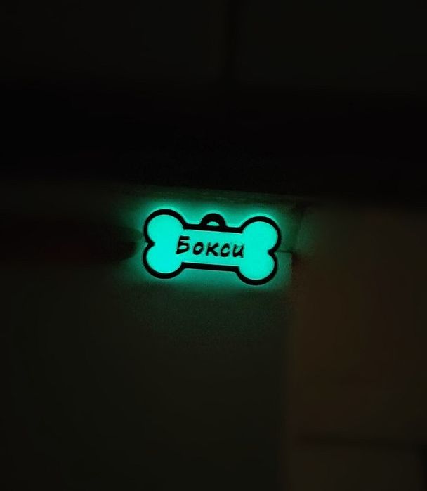 Флуоресцентен кучешки медальон