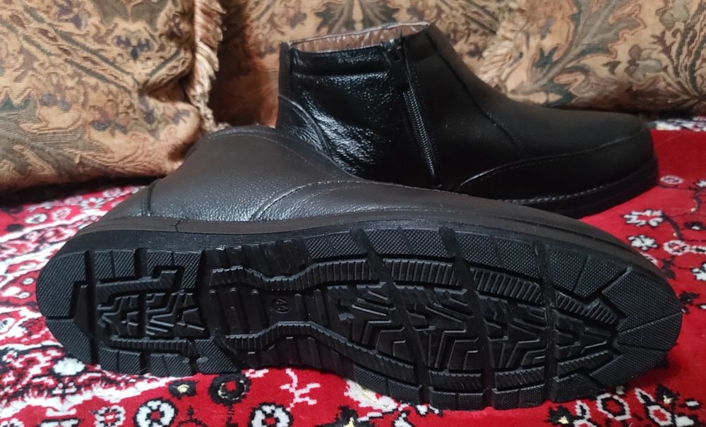 Сапоги мужские полусапожки новые кожа размер 43